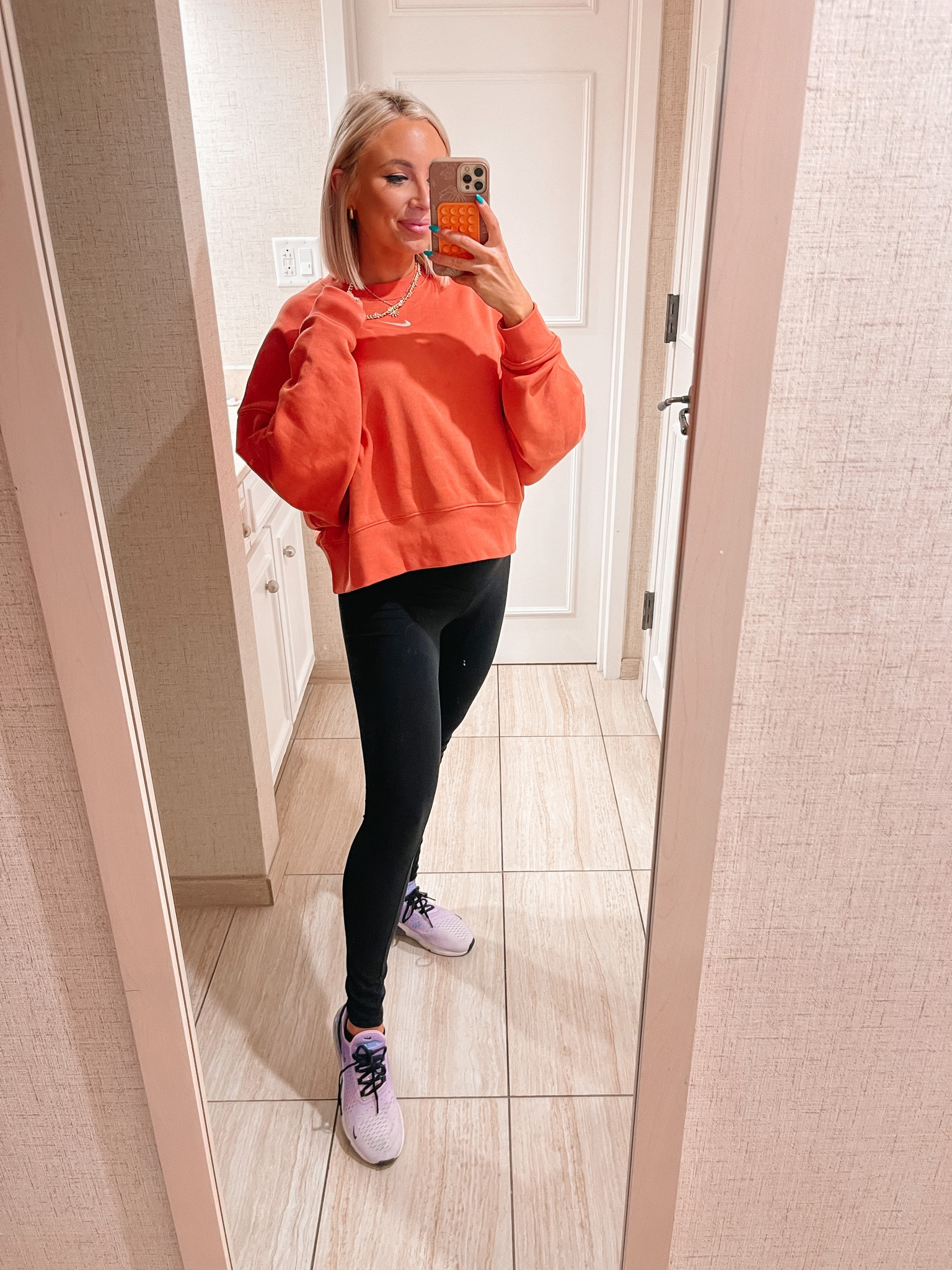 #Nike crewneck size small & #amazon #maternity leggings size XS 

#LTKstyletip #LTKbump #LTKunder50