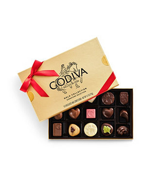 Godiva Assorted Chocolate Gold Gift Box with Red Ribbon, 15 Piece - Macy's | Macy's