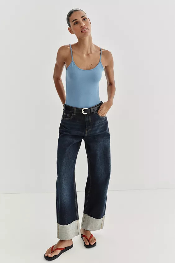 POLYAMIDE VEST TOP WITH THIN STRAPS | Zara UK