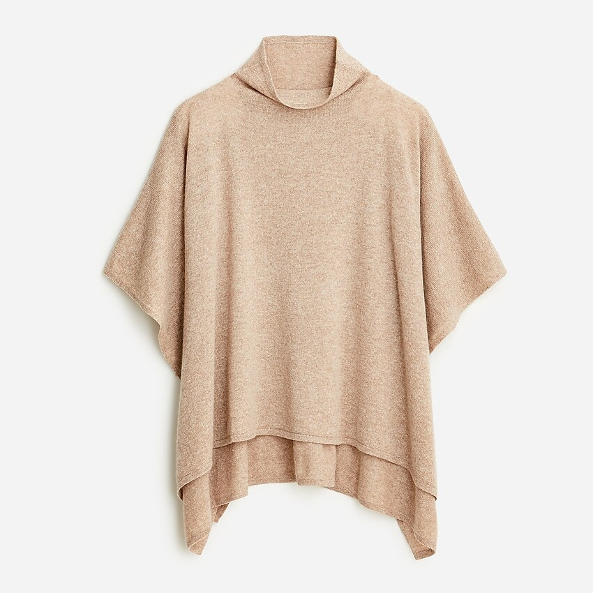 Cashmere-merino wool mockneck poncho | J. Crew US