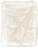 North End Decor Faux Fur, Mongolian Long Hair White Throw Blankets, 50x60 Large | Amazon (US)
