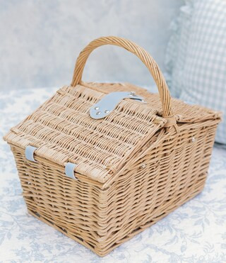 x Born on Fifth China Set Single Handle Picnic Basket | Dillards