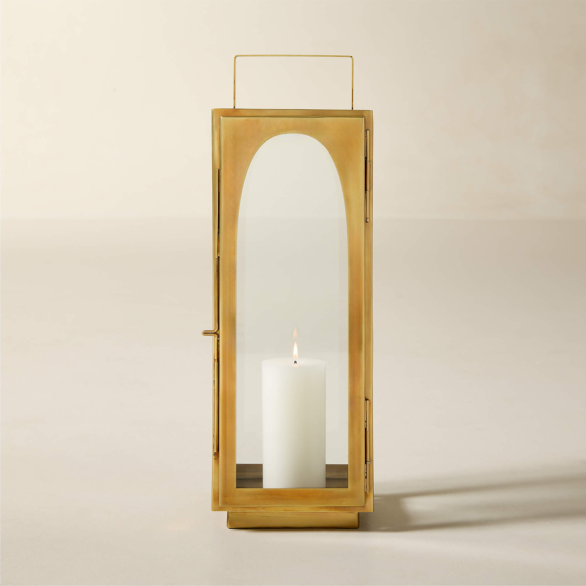 Hastings Aged Brass Outdoor Lantern 21.5" | CB2 | CB2