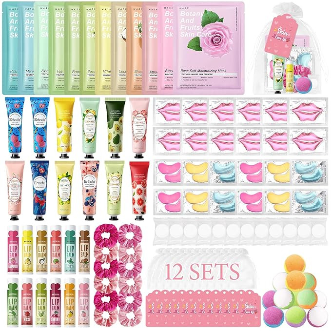 120 PCS Spa Party Supplies for Girls, Spa Party Favors Include Face Masks Skincare, Hand Cream, L... | Amazon (US)