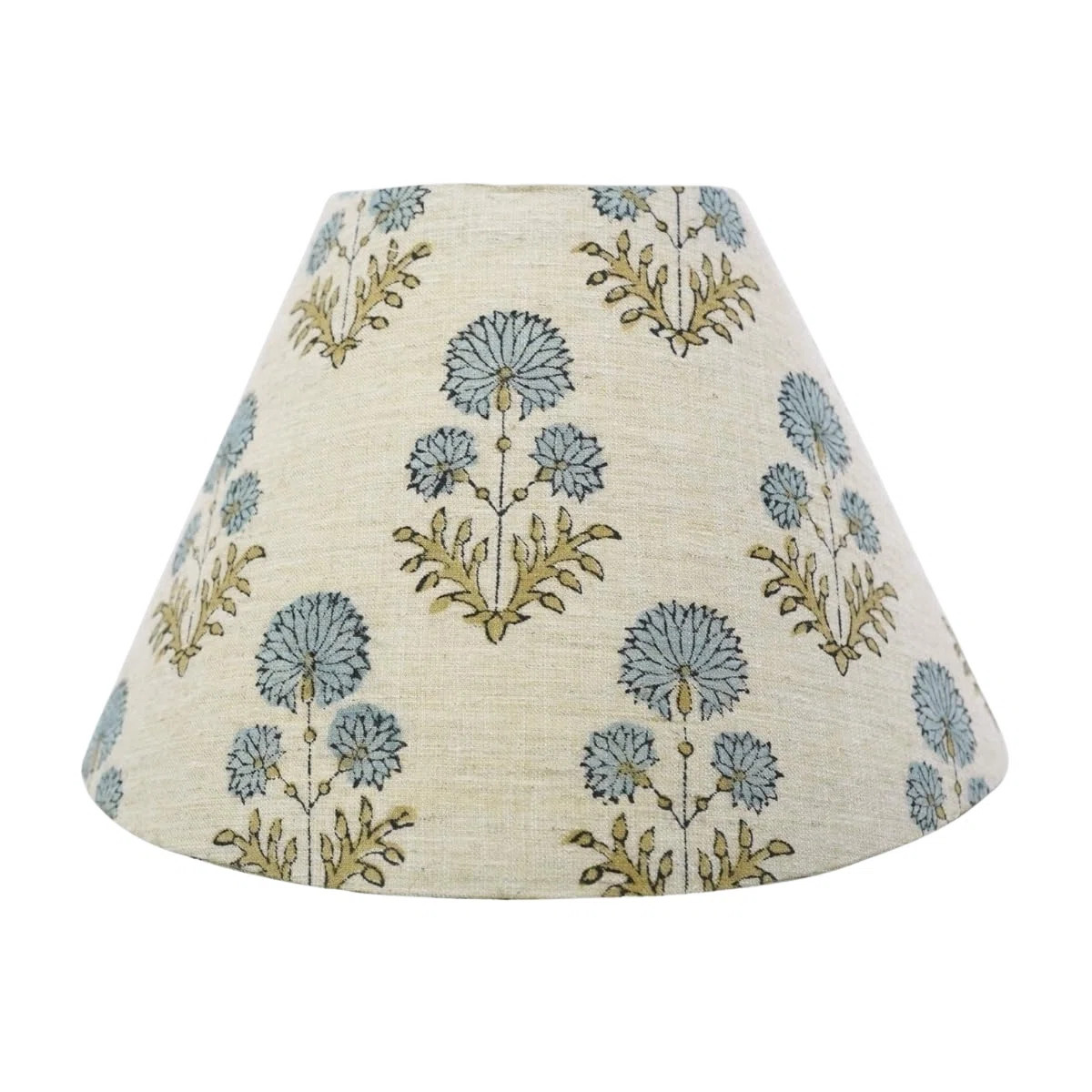Lamp Shade Elegant Floral Block Printed Linen Detachable Lampshade - RISHI | Wayfair North America