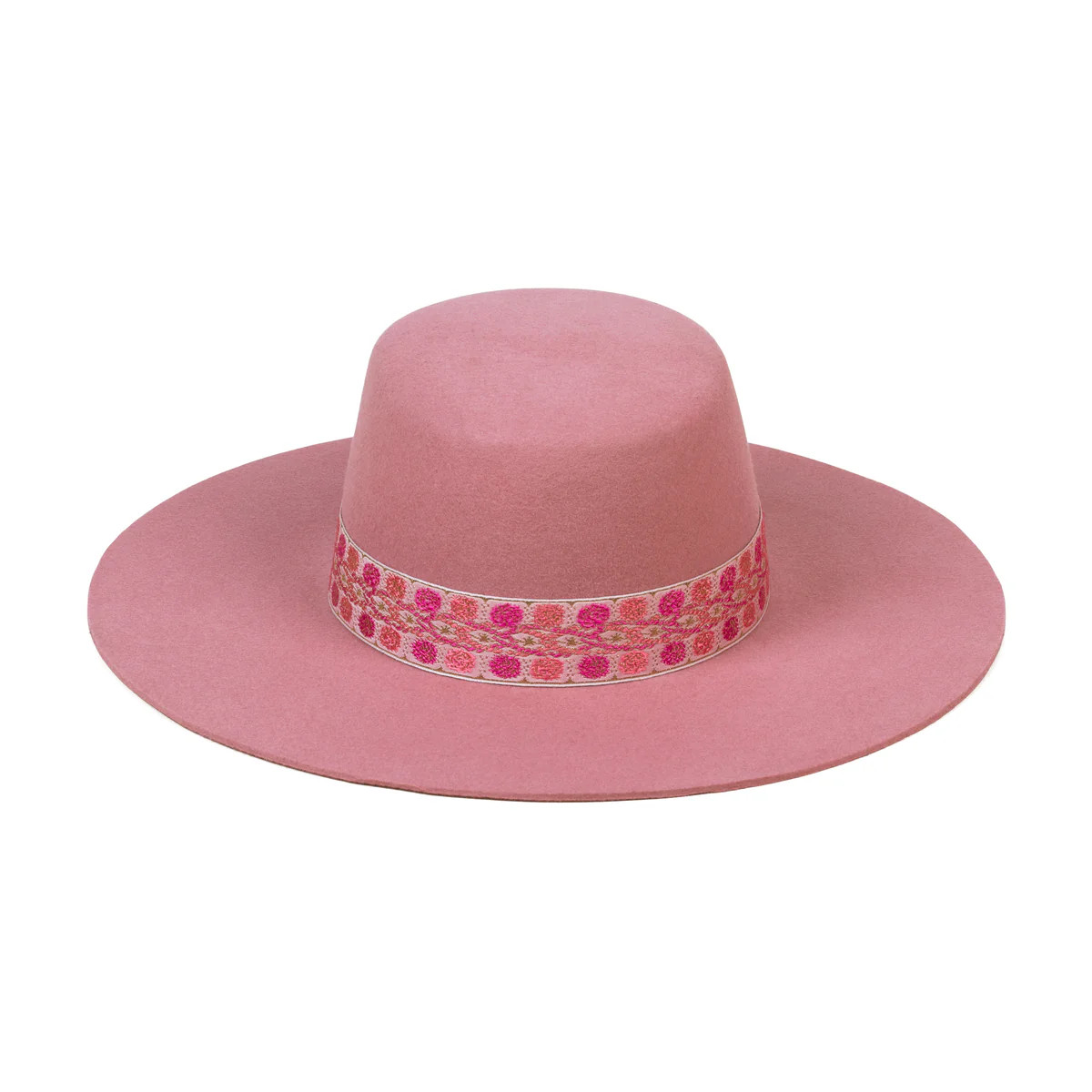 Sierra Rose - Wool Felt Boater Hat in Pink | Lack of Color US | Lack of Color