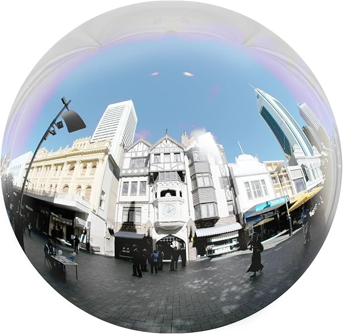 6 inch Stainless Steel Gazing Ball, E-Buying Silver Mirror Polished Hollow Seamless Gazing Globe ... | Amazon (US)