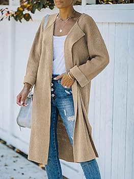 ANRABESS Women’s Open Front Cardigan 3/4 Sleeve Draped Lapel Loose Boyfriend Slouchy Knitted Sl... | Amazon (US)