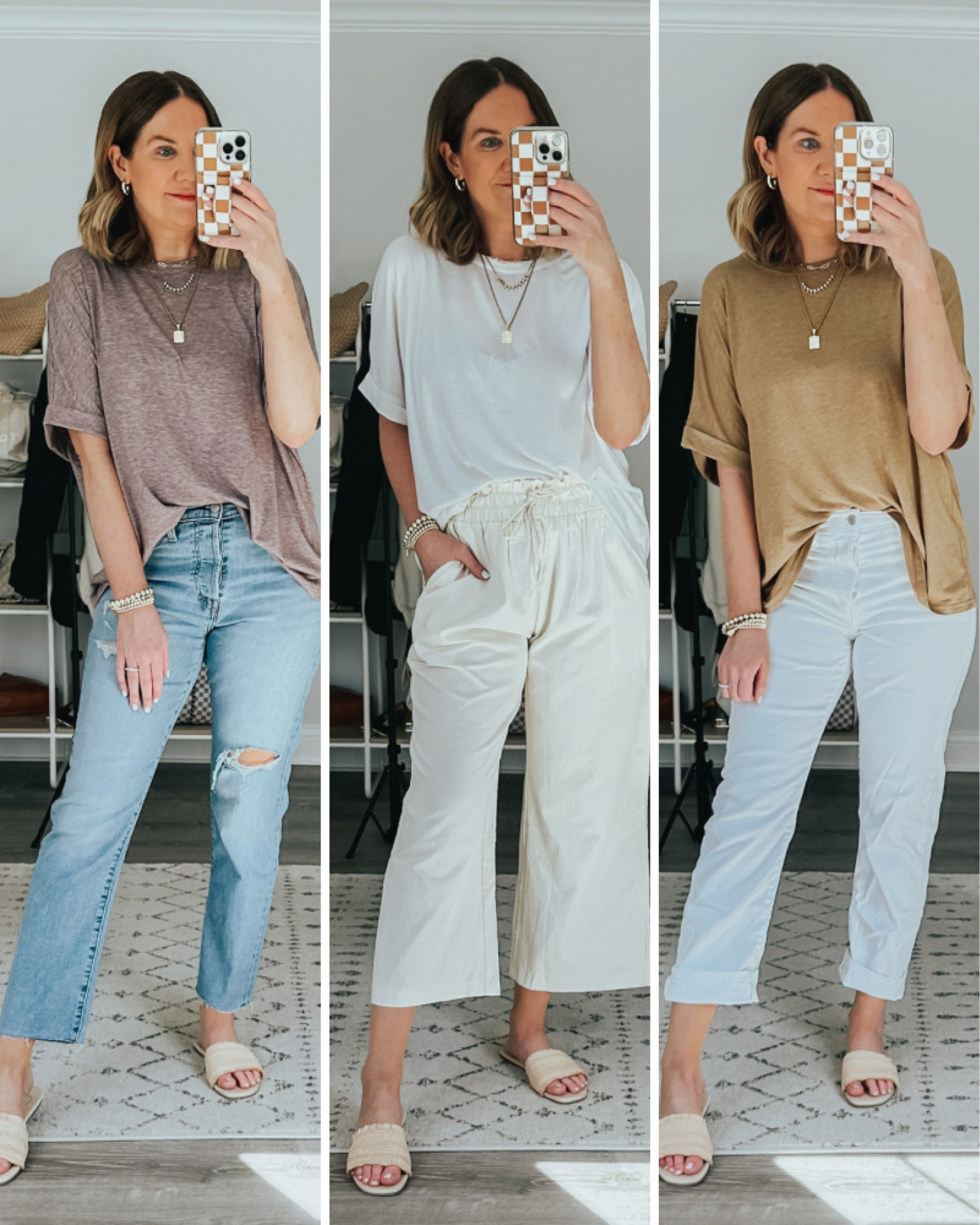 The perfect oversized tee from Amazon! 
Stay TTS.
Jeans TTS
Crop pants TTS
Casual style, Levi’s jeans, white jeans, straight leg jeans, woven sandals, linen pants, wide leg crop pants

#LTKSeasonal #LTKsalealert #LTKstyletip