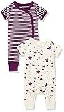 Amazon.com: Moon and Back by Hanna Andersson Unisex Babies' Romper Pants, Pack of 2, Dark Pink, 6... | Amazon (US)
