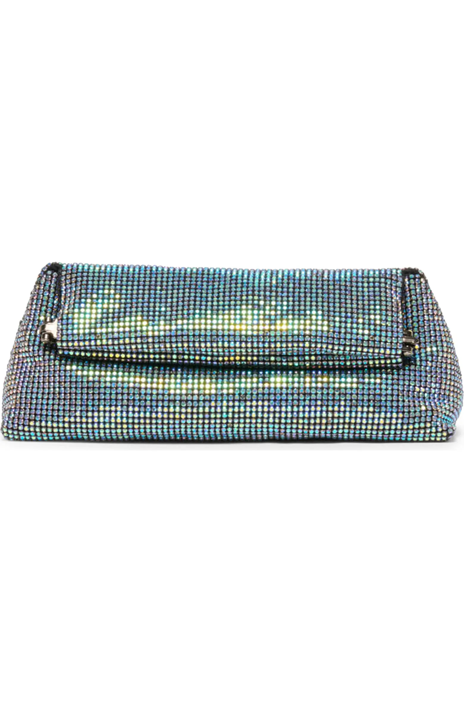 Dolce Vita Akila Crystal Mesh Foldover Clutch | Nordstrom | Nordstrom