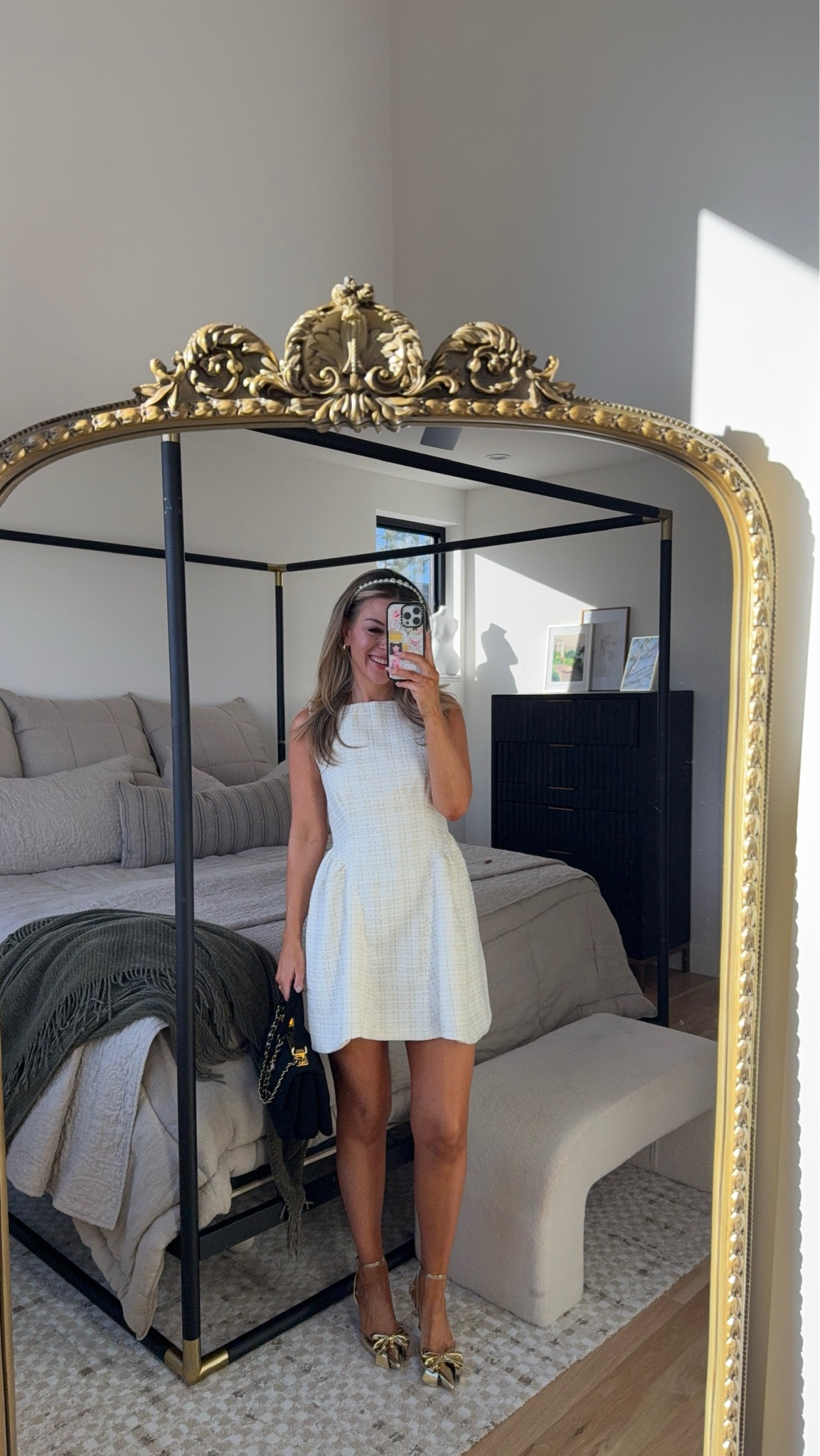 White tweed ruffle midi wedding occasion dress cocktail event dress bride party dress 

Wearing my usual small/2

Use code: shopclassycleanchic1_ig

Dibs code: Emerson [unbothered bronze & strawberry summer]

#LTKFindsUnder50 #LTKWedding #LTKParties