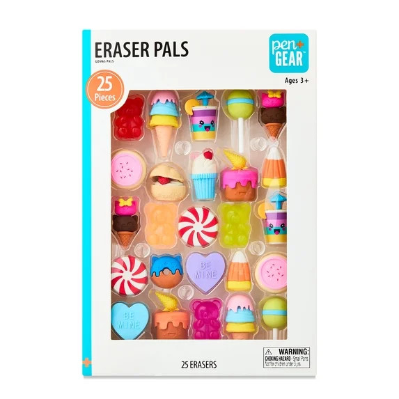 Pen+Gear Eraser Pals, Sweet Treats, 25 Count | Walmart (US)