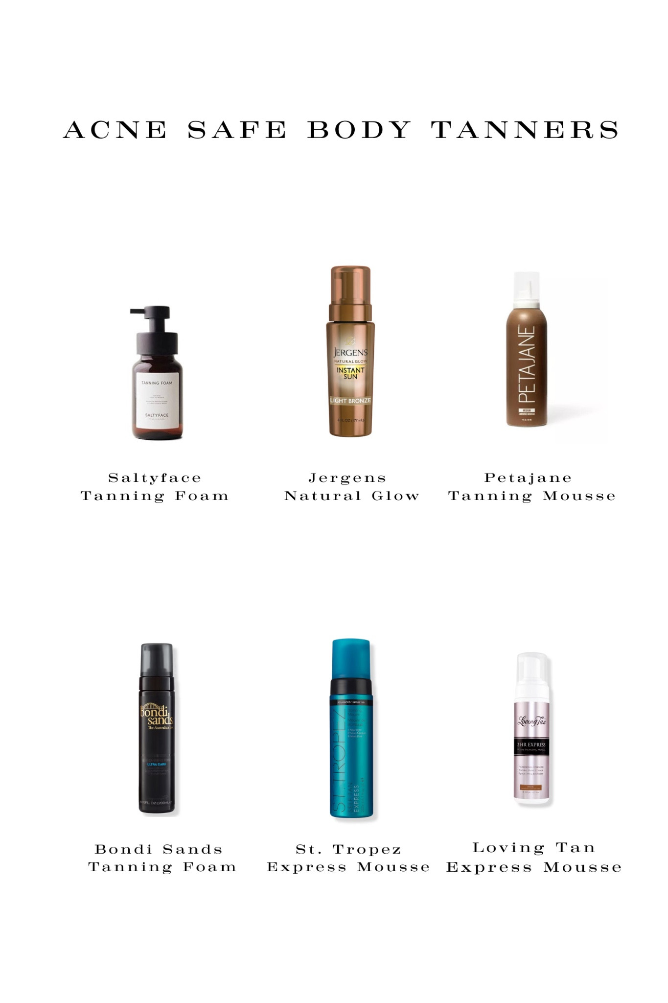 Acne Safe Body Tanners 💙

#LTKBeauty #LTKFindsUnder50 #LTKSwim