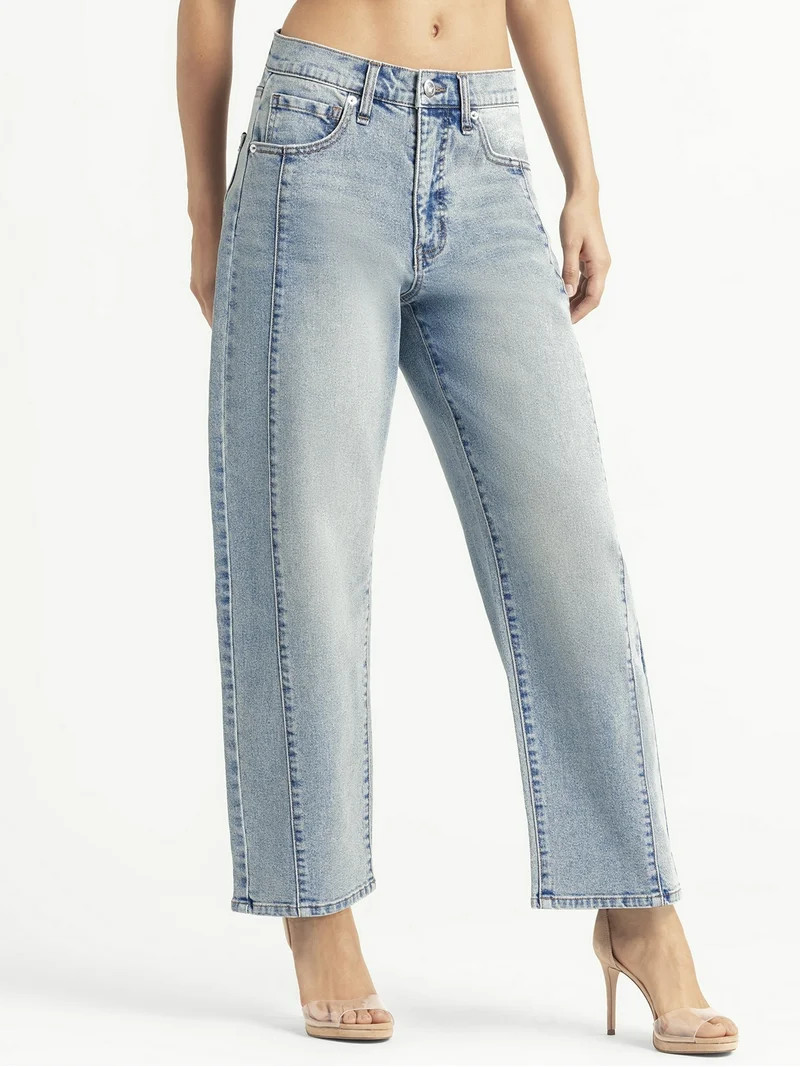 Jessica Simpson Women's and Women's Plus Myrtle Barrel Leg Jeans, Sizes 2-24W | Walmart (US)