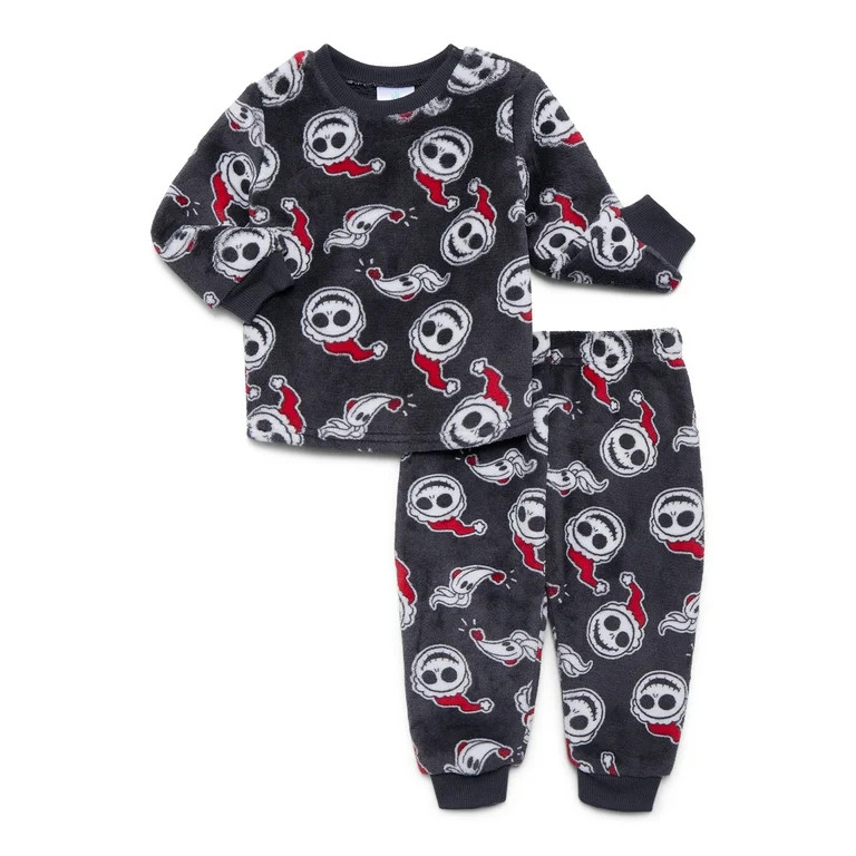 Nightmare Before Christmas Unisex Baby Print Plush Top and Pants Set, 2-Piece, Sizes Newborn-24M | Walmart (US)