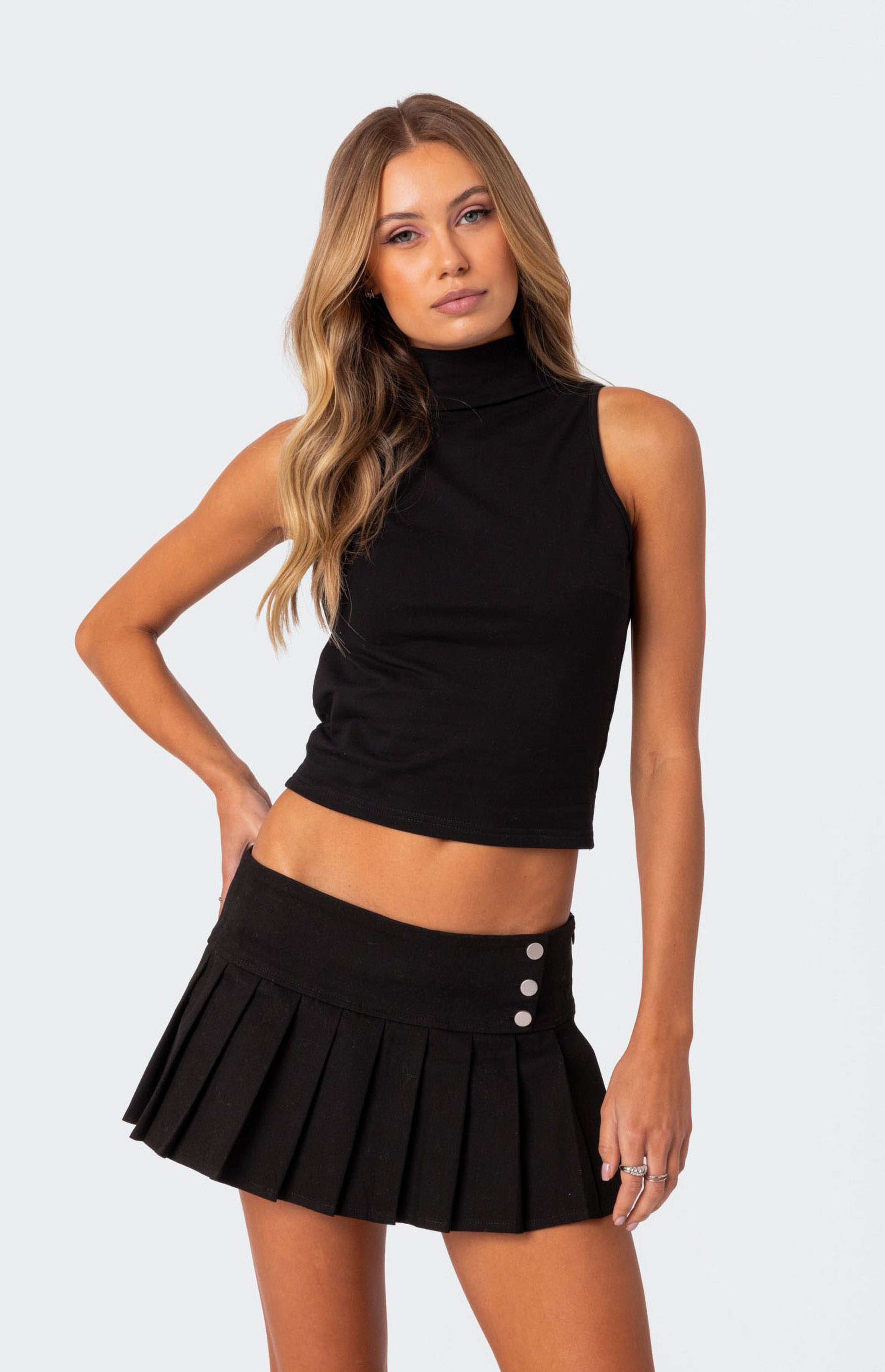 Edikted Mock Neck Open Back Top | PacSun
