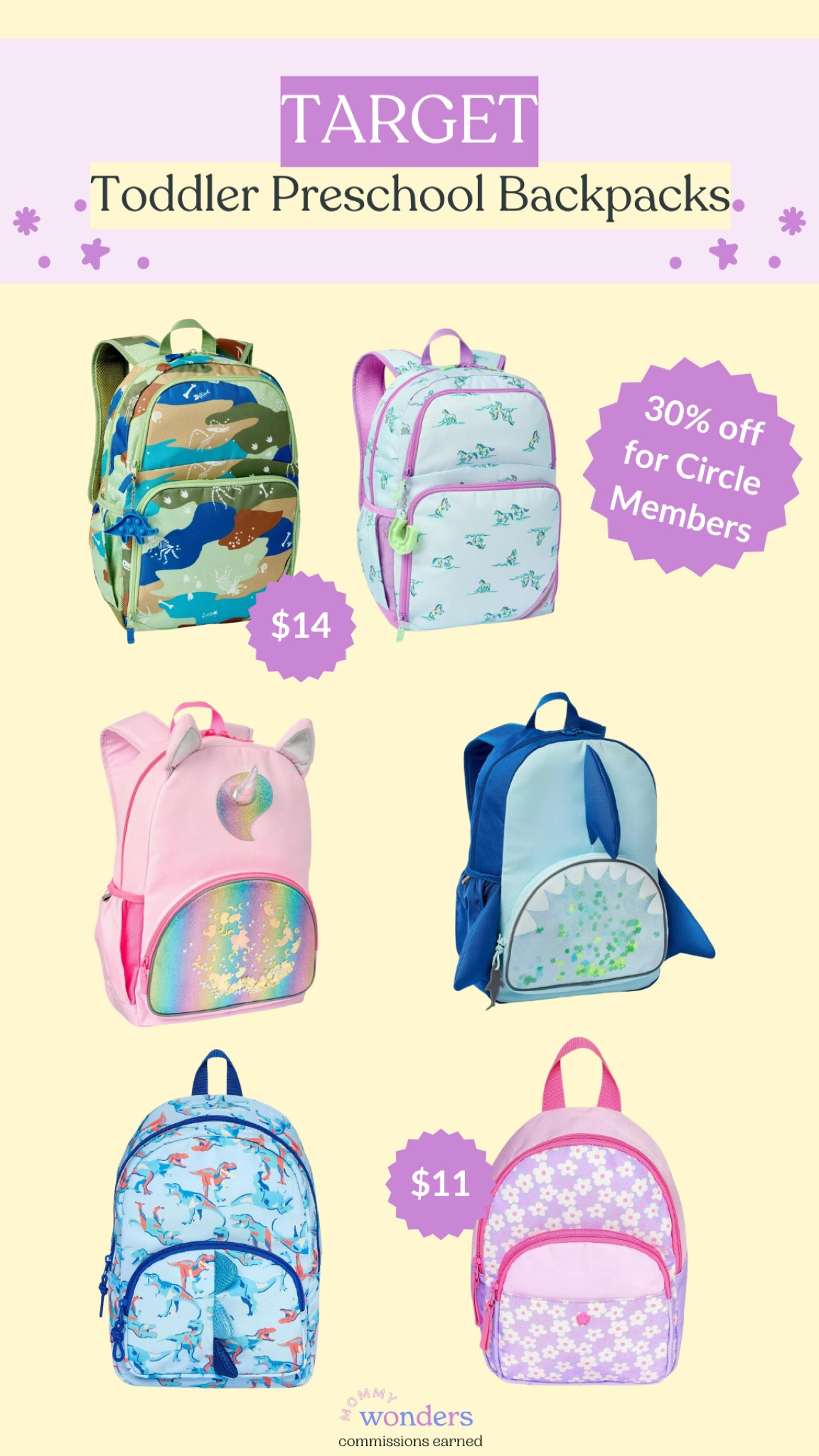 These backpacks are perfect for toddlers that are starting preschool this year! They are 30% off for Target Circle Members during Circle Week! 

#LTKSummerSales #LTKKids #LTKStyleTip