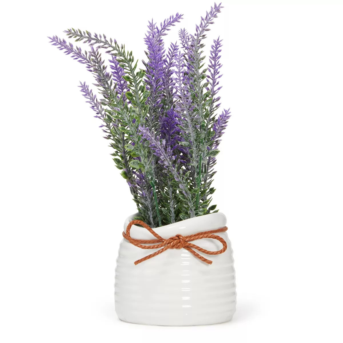 Juvale Artificial Lavender Flowers in Ceramic Vase for Bathroom Decor (9 x 3.3 in) | Target