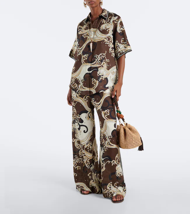 Otis printed linen wide-leg pants | Mytheresa (US/CA)