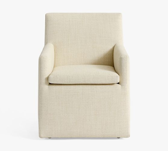 Delray Upholstered Outdoor Dining Side &amp; Armchair | Pottery Barn (US)