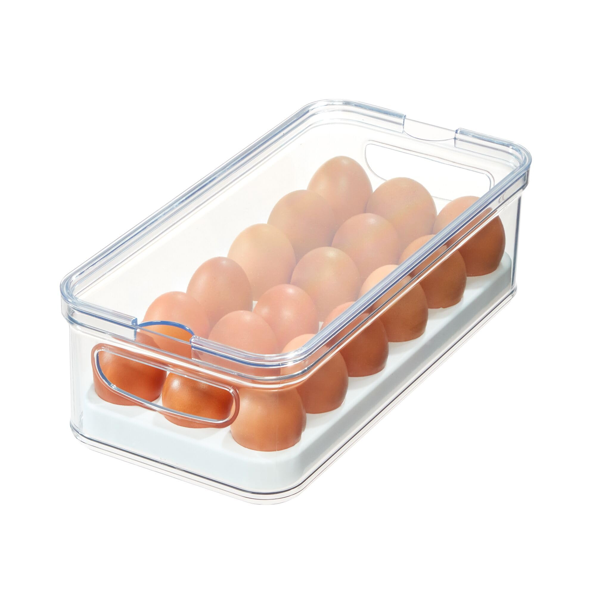 iDesign Crisp Plastic Refrigerator and Pantry Egg Bin, Modular Stacking Food Storage Box for Free... | Amazon (US)