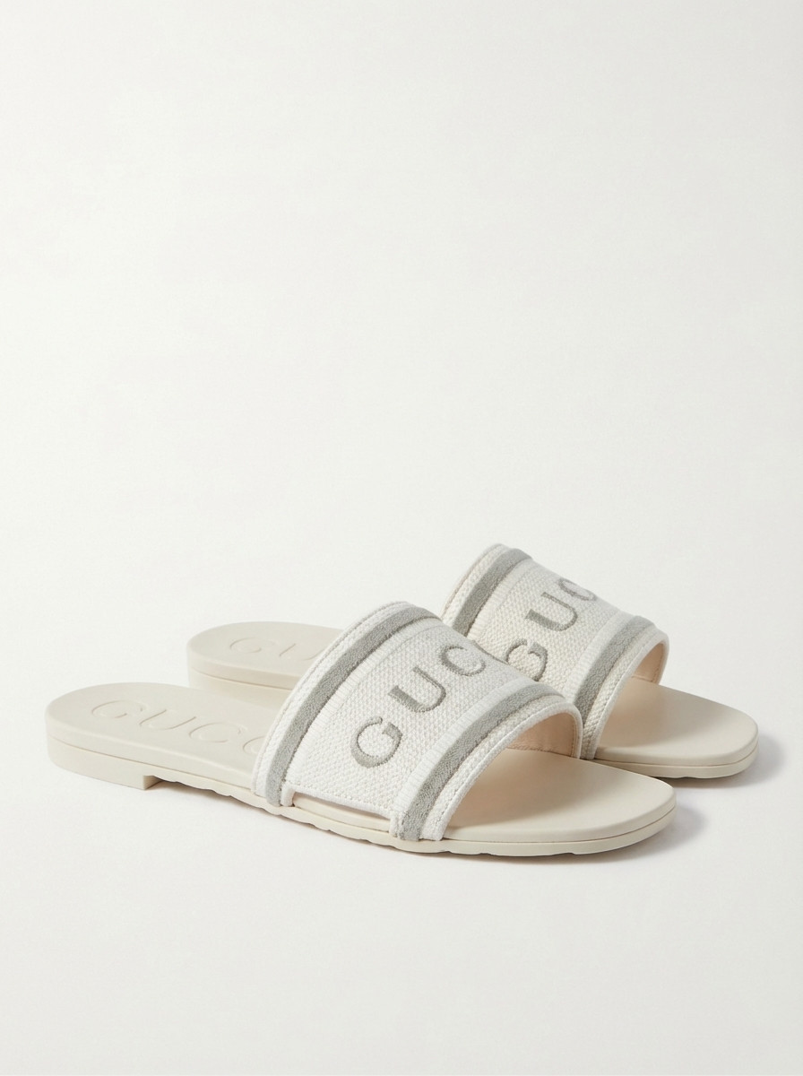 Gucci Logo Lettering Slip-On Slides | Senser US