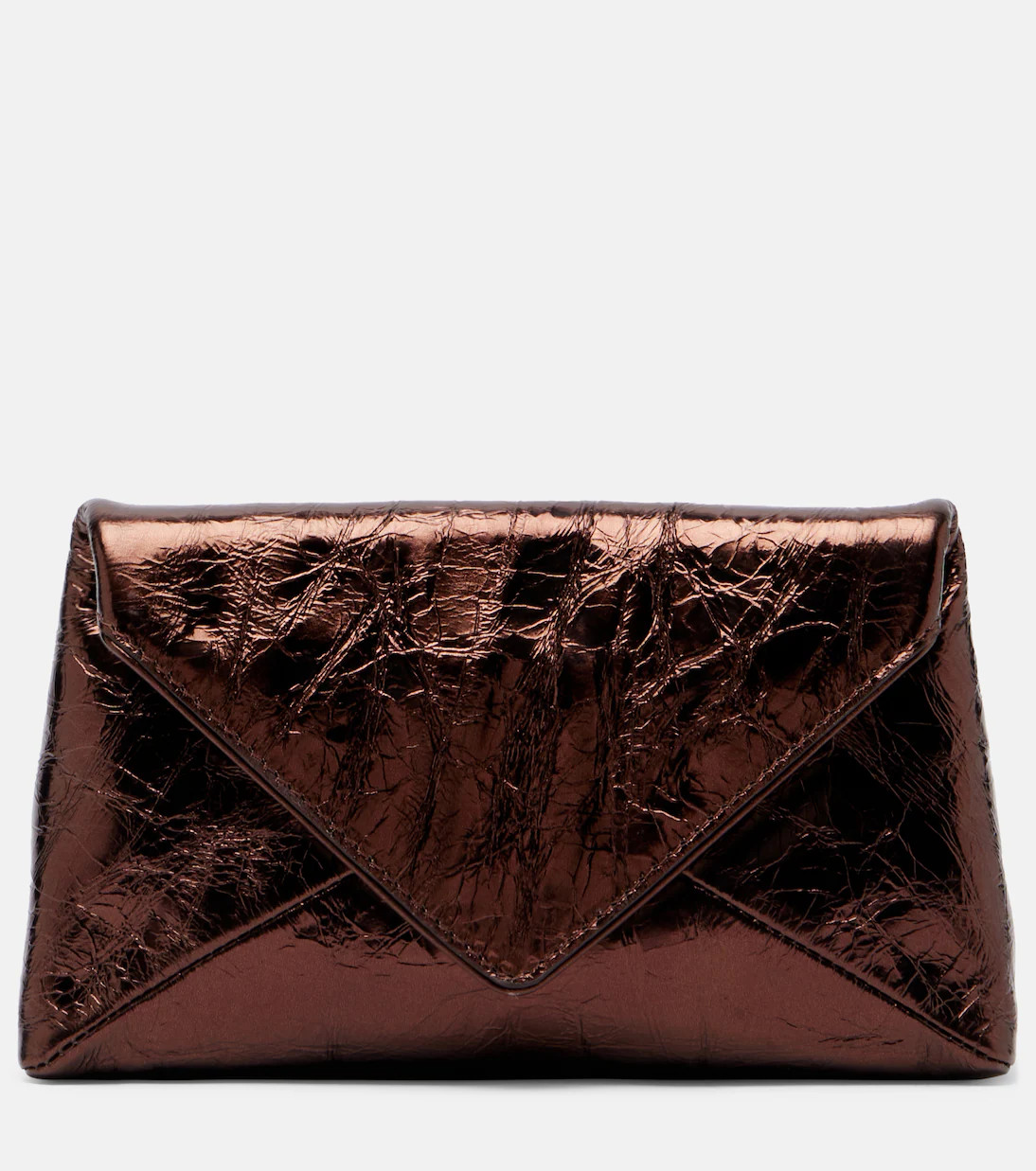 Envelope Small metallic leather clutch | Mytheresa (US/CA)