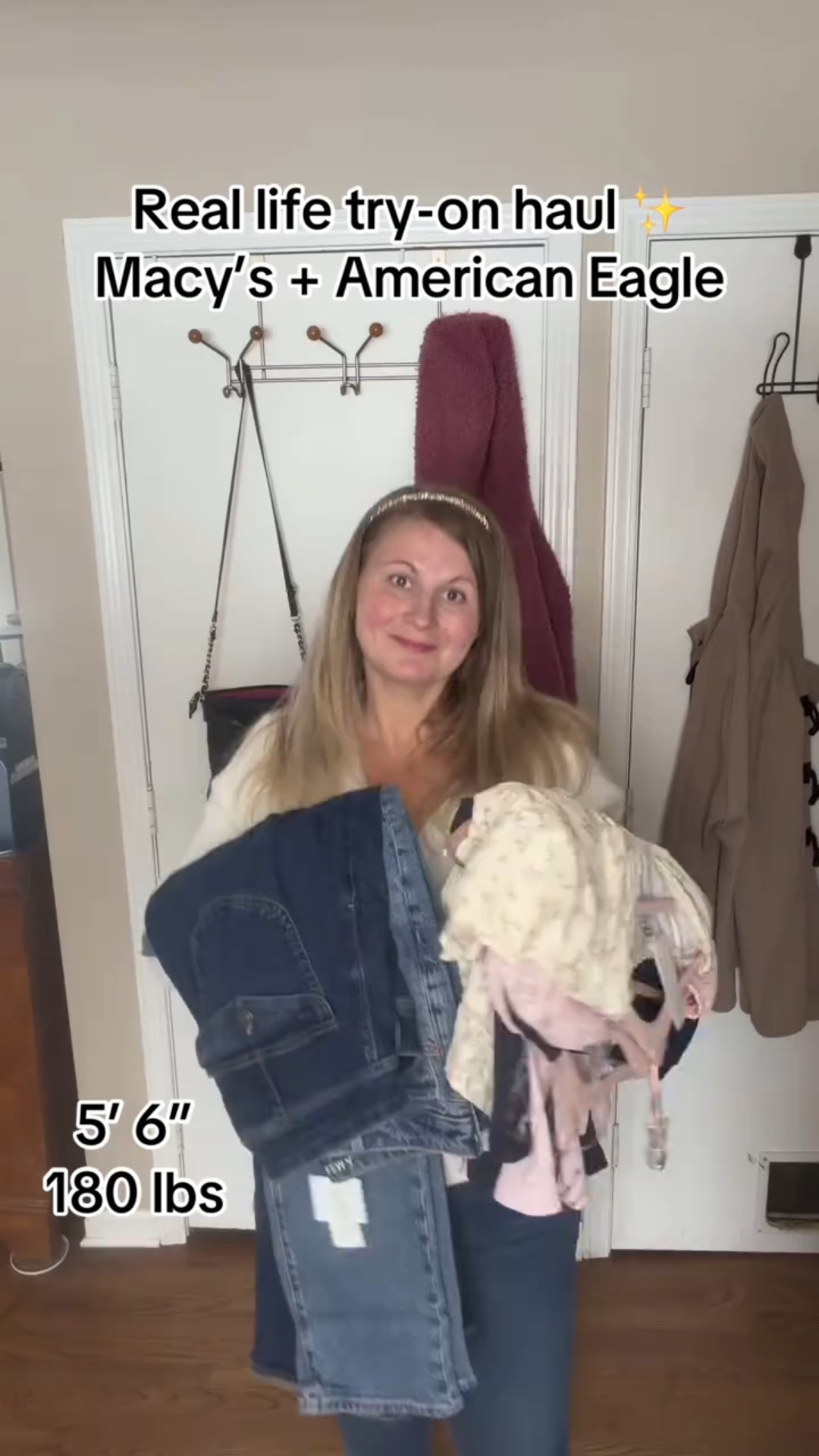 Real-life try-on haul from Macy’s + American Eagle ✨
Size reference: 5’6”, 180 lbs, typically a size 12/L. Sharing comfy, everyday pieces you can actually live in—nothing overstyled, just real outfits for real life. Linked everything in my LTK! 🩷

#LTKdayinmylife #LTKootd #LTKvlog