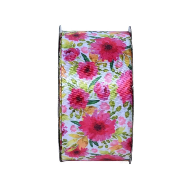 Gwen Studios 1.5" Spring Floral Satin Ribbon, 3 Yards | Walmart (US)