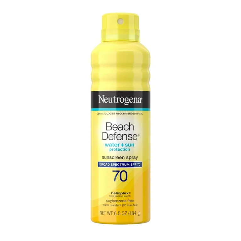 Neutrogena Beach Defense Oil-Free Body Sunscreen Spray, SPF 70 Sunblock, 6.5 oz | Walmart (US)