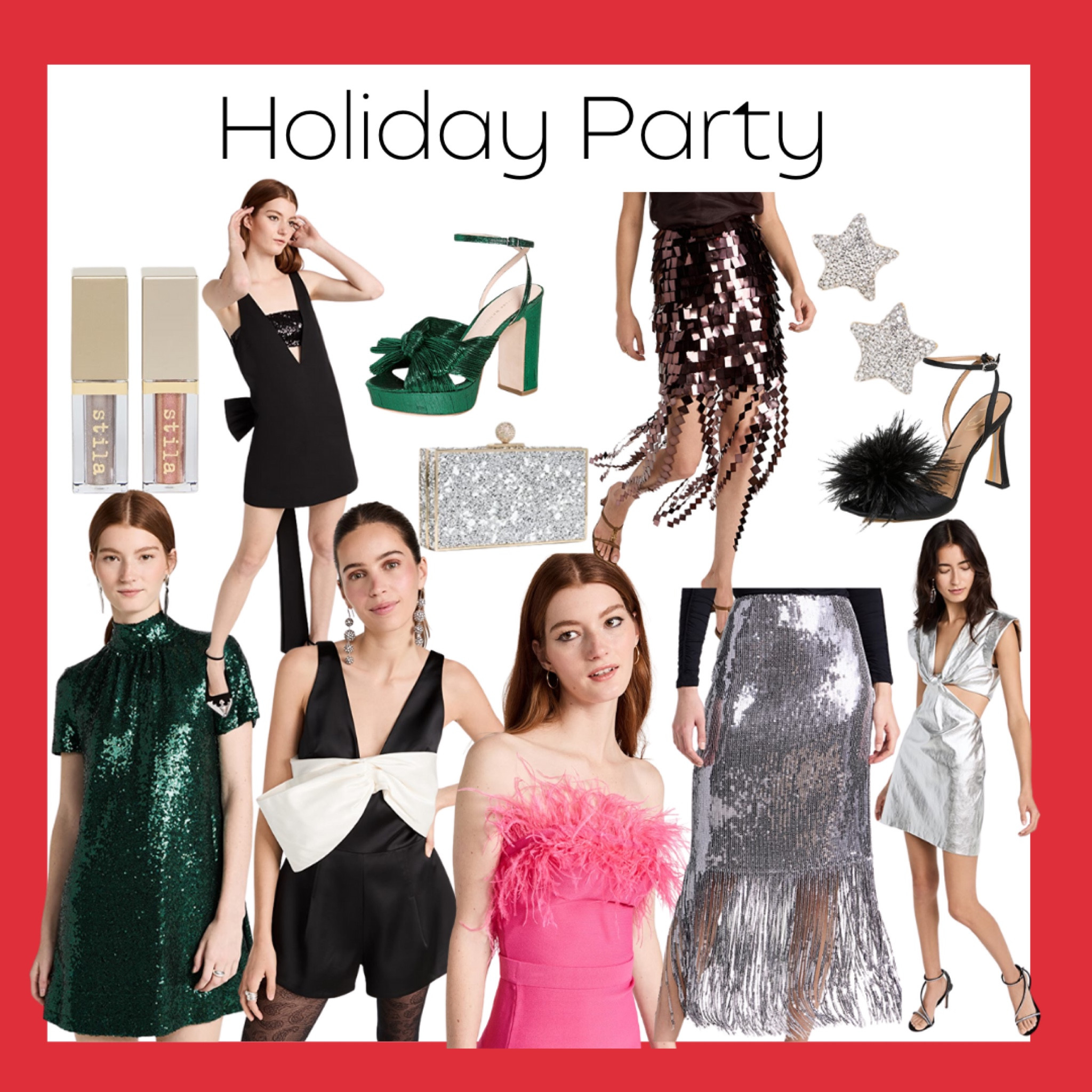 holiday outfit. christmas party. shop bop. feather shirt. new year’s eve outfit. NYE. sparkles. bows. clutches. earrings.

#LTKSeasonal #LTKHoliday #LTKstyletip