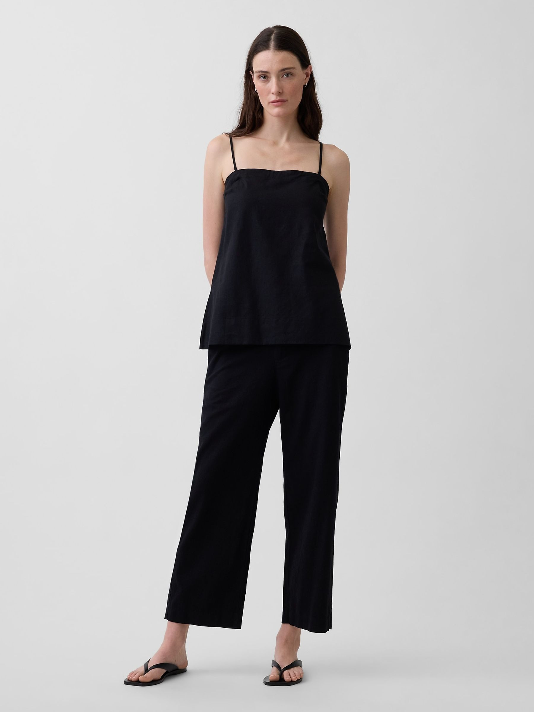 Black Linen-Blend Cami | Gap | GAP UK