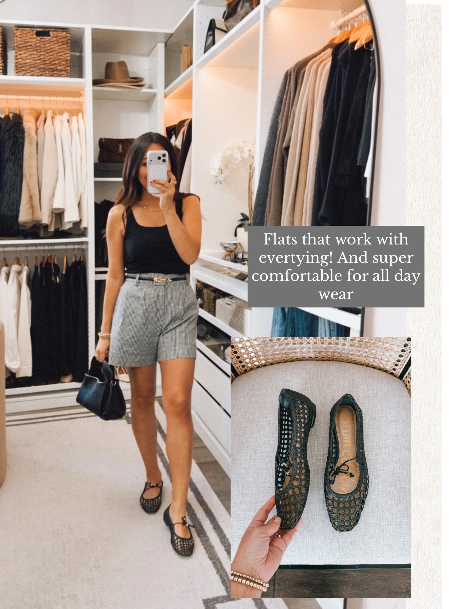 Love these flats- super comfortable- fit TTS
Shorts wearing a size 2 
Tank XS

#LTKOver40 #LTKSeasonal #LTKootd