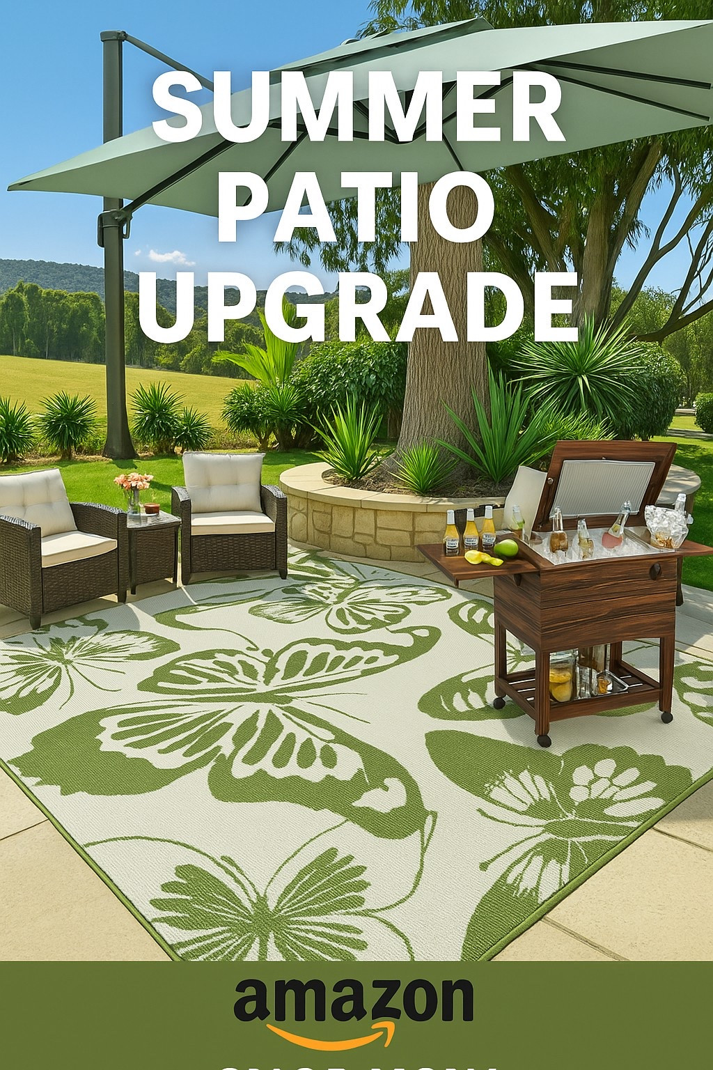 said:
☀️ SUMMER PATIO UPGRADE ALERT! 🪴🍹

Y’all, it’s giving outdoor luxury without breaking the bank! 💸 I pulled together this whole look straight from my Amazon storefront — and baby, the vibes are immaculate. 😍

✔️ Butterfly print outdoor rug – makes the whole space pop 🦋
✔️ Comfy & cute patio chairs – perfect for chillin’ or sippin’ 🍷
✔️ Wooden rolling cooler – ice stays cold, drinks stay flowin’ 🍾
✔️ Oversized cantilever umbrella – shade for days 😎

Whether you're hosting the crew or just need a solo wind-down vibe, this setup is IT! Click SHOP NOW in my bio and get your patio all the way together! 🛒💚

#AmazonFinds #PatioGoals #SummerVibesOnly #OutdoorLiving #BackyardGlowUp #LTKhome #AmazonHome #CurbAppeal #OutdoorOasis #BaddieOnABudget #HomeStyleUpgrade #PatioReady #ShopMyFaves #CLuvFinds #LTKSummer #AmazonMustHaves #ButterflyVibes

#LTKFamily #LTKHome #LTKU