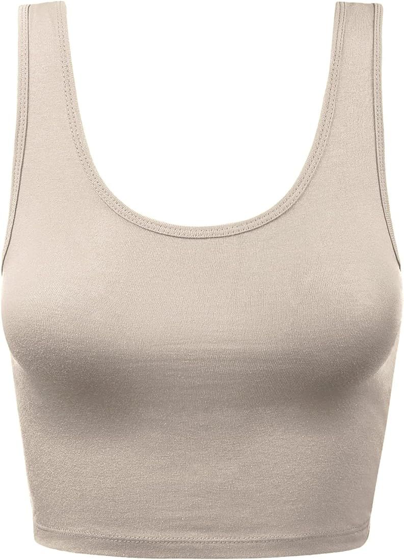 Women's Lingerie Camisole Crop Tank Cotton Racerback Sleeveless Slim Fit Tops | Amazon (US)