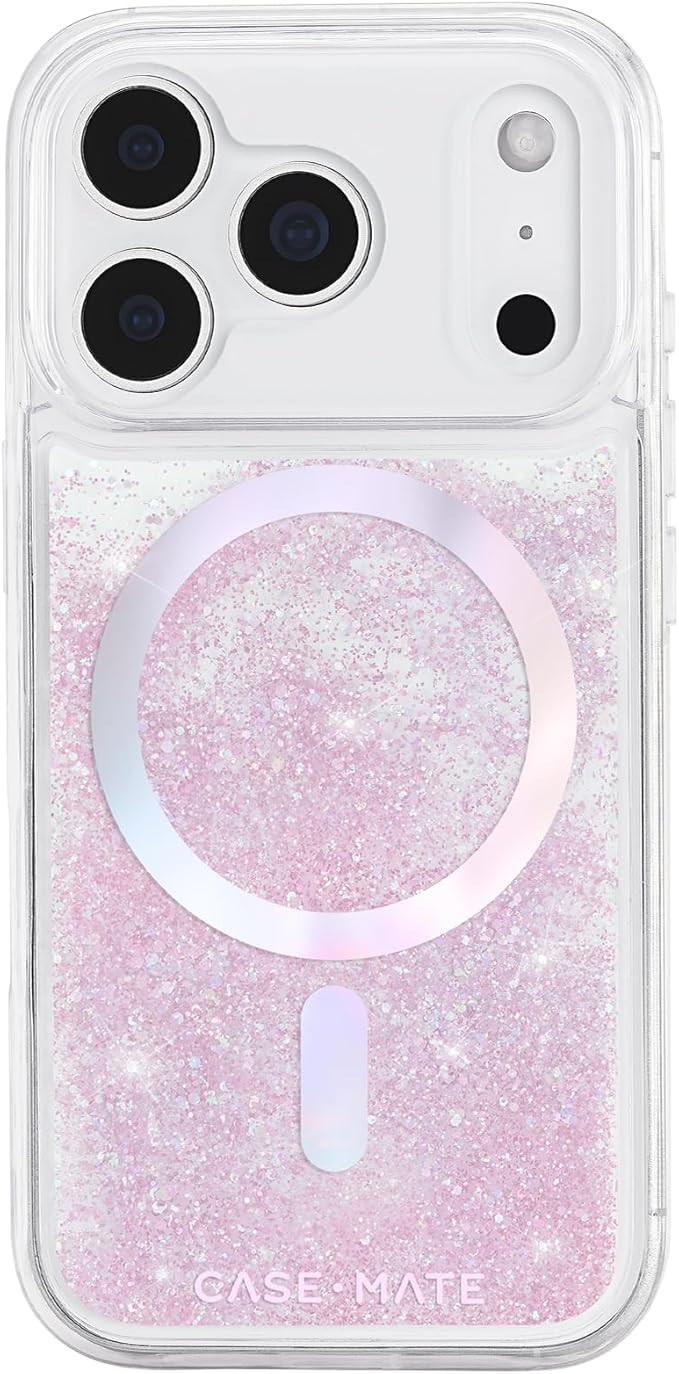 Case-Mate Soap Bubble iPhone 17 Pro Case [Compatible with MagSafe] - Liquid Glitter Phone Case wi... | Amazon (US)