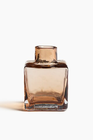 H & M - Small Textured-Glass Bud Vase - Light Brown | H&M (US + CA)