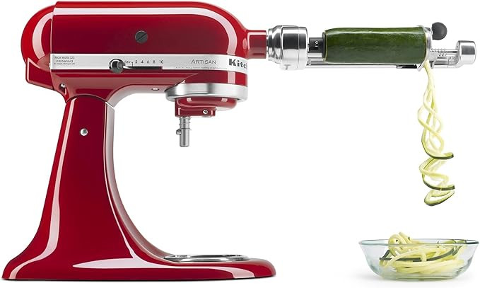 KitchenAid Spiralizer Plus Attachment with Peel, Core and Slice, Silver | Amazon (US)