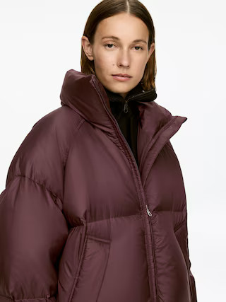 Upcycled Down Puffer Jacket – Dark Brown – Women – ARKET GB | Arket UK