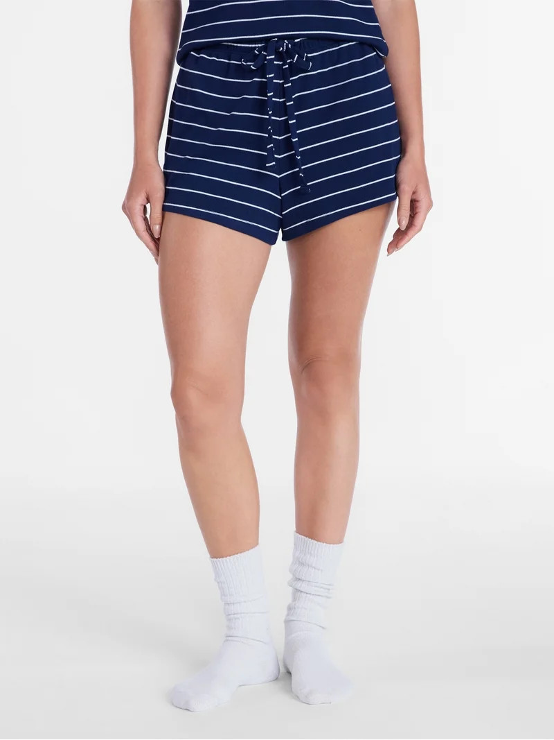 Joyspun Women\u2019s Modal Blend Ribbed Sleep Shorts, 2.75'' Inseam, Sizes XS-3X | Walmart (US)