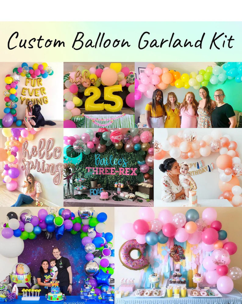 Custom Balloon Garland Kit Custom Balloon Garland Installation Custom Balloon Arch Custom Colors ... | Etsy (US)