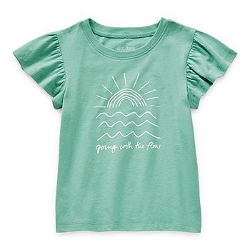 Okie Dokie Toddler Girls U Neck Short Sleeve T-Shirt | JCPenney