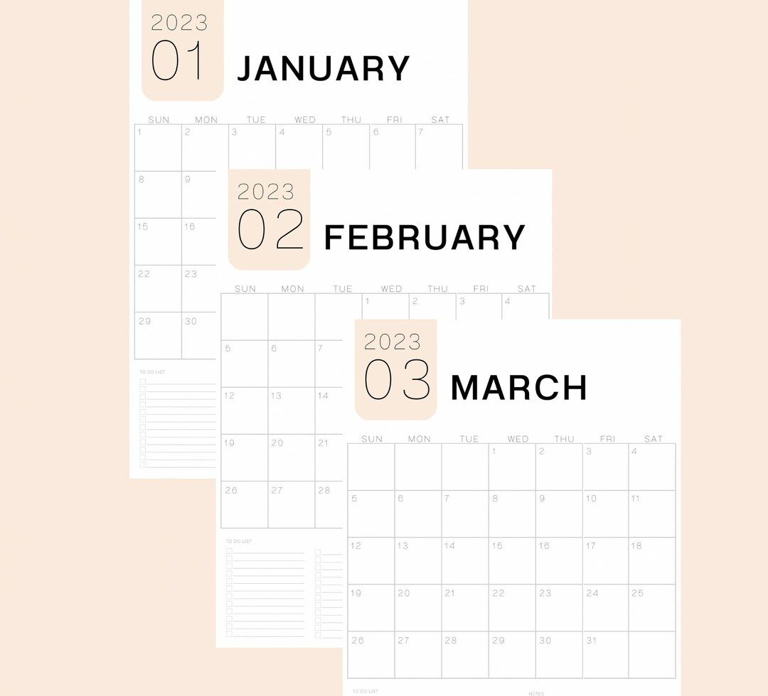 2023 Calendar Printable | Etsy (US)