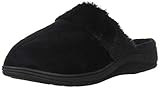 Dearfoams Women's DF Velour Scuff Slipper, Black, S Medium US | Amazon (US)