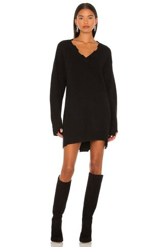 NBD Evie Distressed Knit Mini Dress in Dark Tan from Revolve.com | Revolve Clothing (Global)