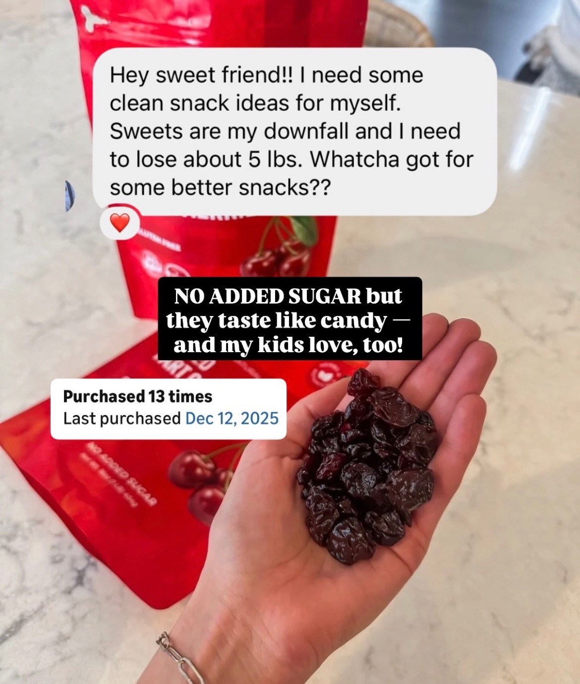 These dried tart cherries are AMAZING! NO ADDED SUGAR but they taste like candy! 

#LTKValentine #LTKKids #LTKfoodie