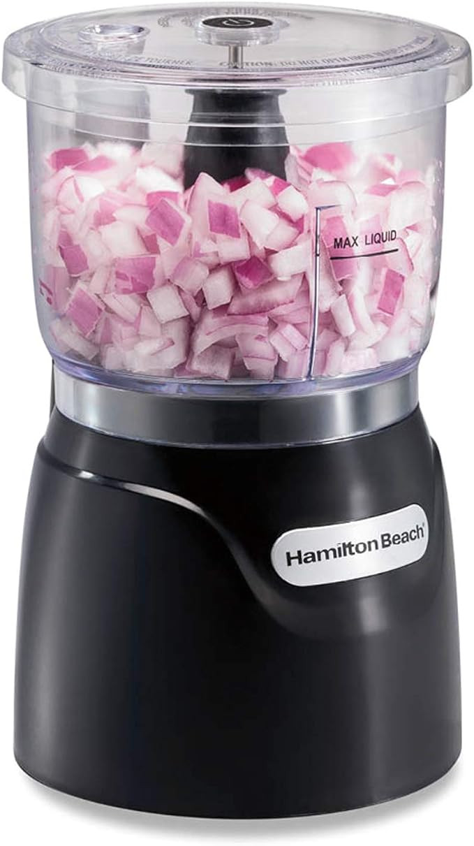 Hamilton Beach Electric Vegetable Chopper & Mini Food Processor, 3-Cup, 350 Watts, for Dicing, Mi... | Amazon (US)