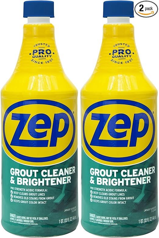 Zep Grout Cleaner and Brightener - 32 ounce (Pack of 2) ZU104632 - Deep Cleaning Pro Formula | Amazon (US)