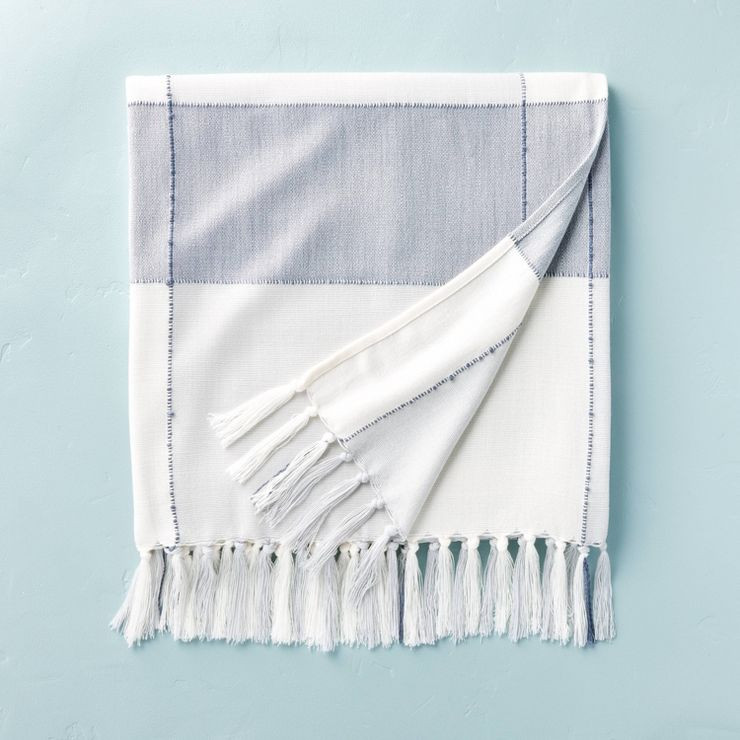 Stitched Block Plaid Woven Throw Blanket - Hearth & Hand™ with Magnolia | Target